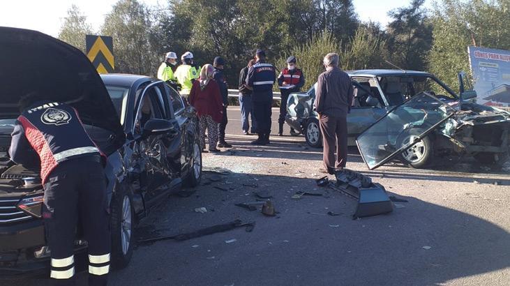 Bolu da iki otomobilin çarpıştığı kazada 1 kişi yaralandı Son Dakika