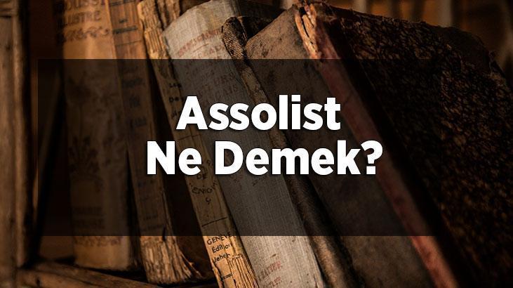 Assolist Ne Demek Tdk S Zl K Anlam Nedir Assolist Kime Denir