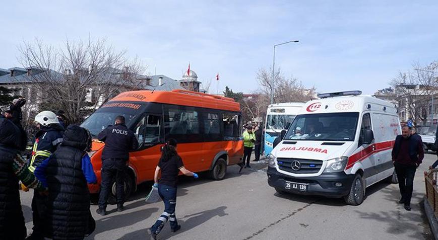 Erzurumda trafik kazası 14 kişi yaralandı Son Dakika Haberler Milliyet