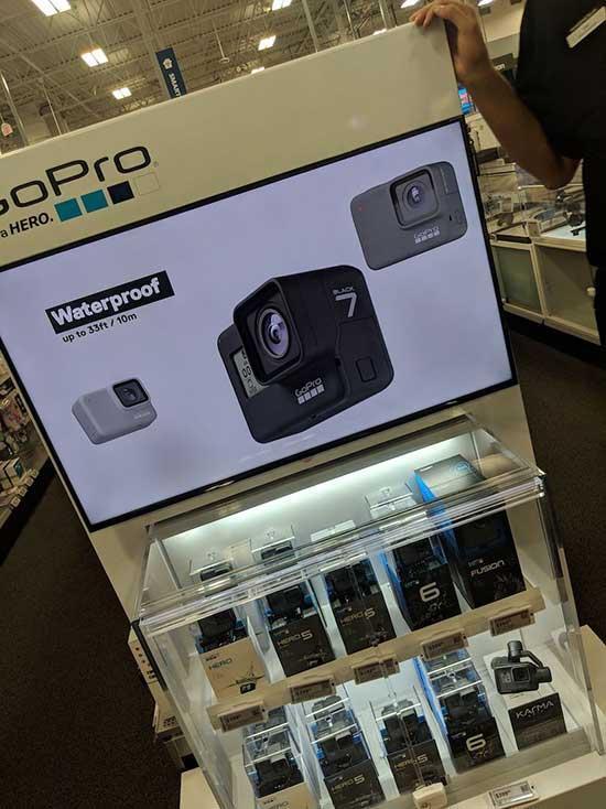 GoPronun yeni kamerası Hero 7 bir mağaza ekranından sızdırıldı
