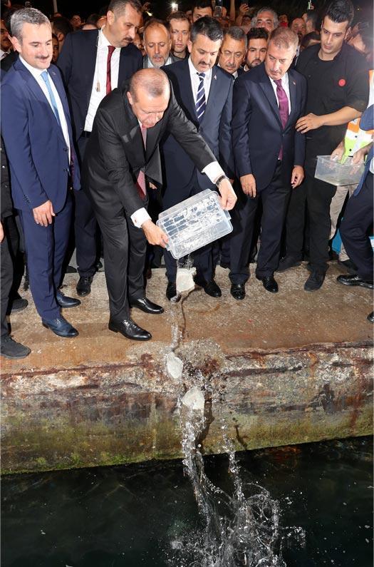 Cumhurbaşkanı Erdoğan Sarıyerde balık av sezonunun açılışını yaptı