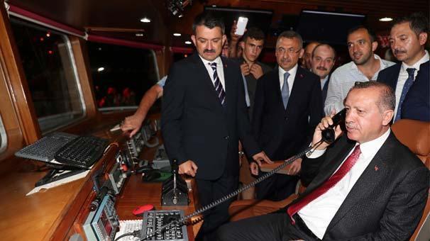 Cumhurbaşkanı Erdoğan Sarıyerde balık av sezonunun açılışını yaptı