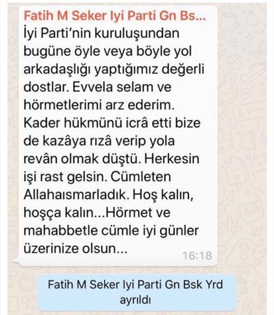 Son dakika | İYİ Partide istifa bilmecesi