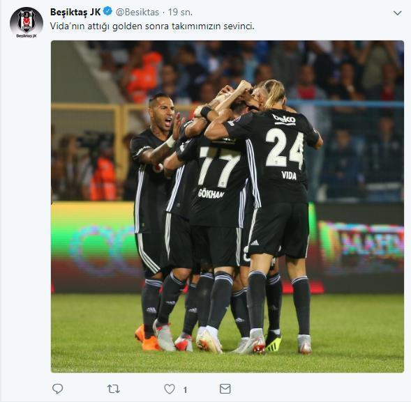 Beşiktaştan hatalı tweet