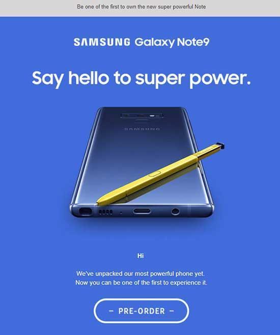 Samsung, Galaxy Note 9u yanlışlıkla ön siparişe açtı