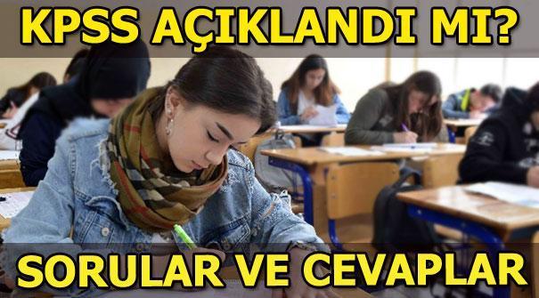 Kpss sonuçlari açiklandi mi? İşte kpss sorulari ve cevaplari