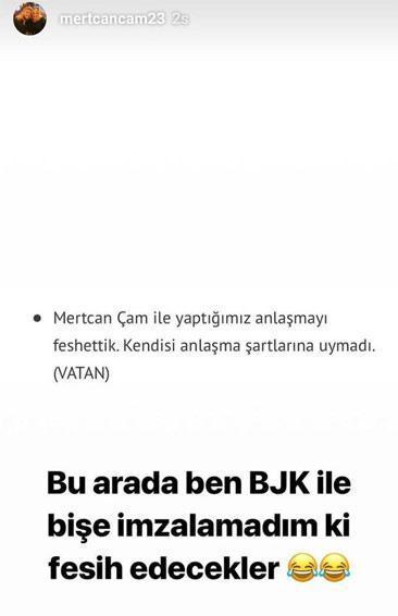 Mertcandan Ormana olay cevap Beşiktaş ile imzalamadım ki...