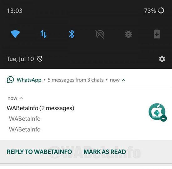 WhatsApp bildirimlerine Okundu Olarak İşaretle özelliği geliyor