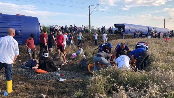 Tekirdağda tren faciası: 10 ölü, 73 yaralı