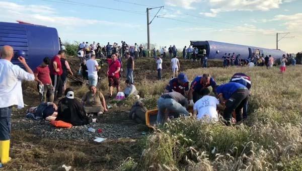Tekirdağda tren faciası: 10 ölü, 73 yaralı
