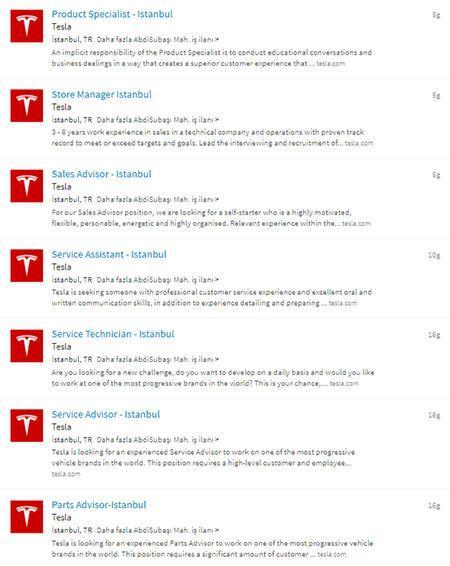 Tesla, Türkiye için iş ilanlarını LinkedIn üzerinden yayınladı