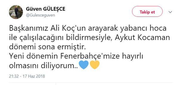 Fenerbahçede Aykut Kocaman dönemi sona erdi iddiası