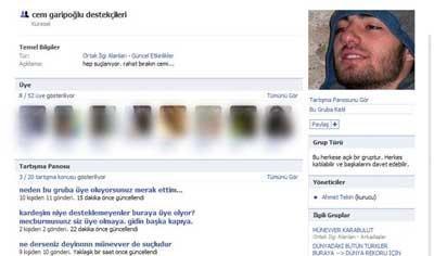 Cem hayranları Facebookta