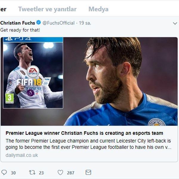 Leicester City oyuncusu Christian Fuchs eSpor takımı kuruyor