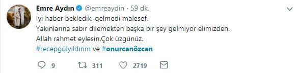 Son dakika: Onur Can Özcandan acı haber Son paylaşımı yürekleri dağladı