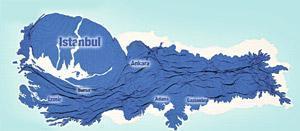 Nüfus yoğunluğuna göre Türkiye haritası