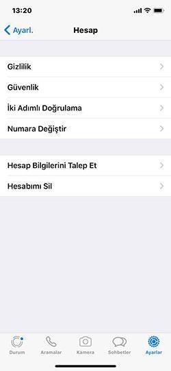 WhatsAppta hesap bilgilerini nasıl talep edebilirsiniz