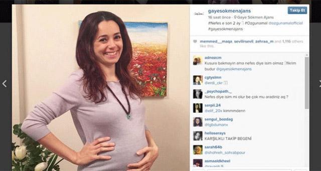 Özgü Namaldan hamilelik pozu