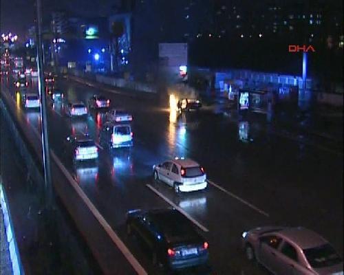 Alkollü sürücü benzin ile suyu karıştırınca...
