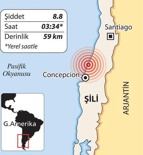8.8’lik deprem 53 ülkede korku