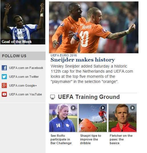 UEFA: Sneijder tarih yazıyor