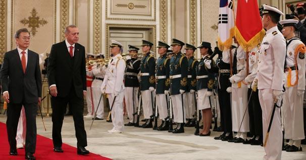 Cumhurbaşkanı Erdoğan Güney Korede