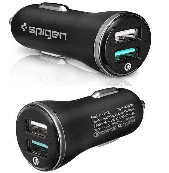 Spigen araç şarj cihazı inceleme: İnce form, hızlı ve iki farklı port