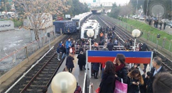 İzmirde metro kazası