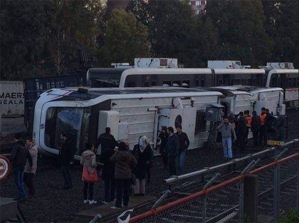 İzmirde metro kazası