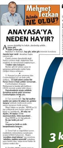 ANAYASA’YA NEDEN EVET