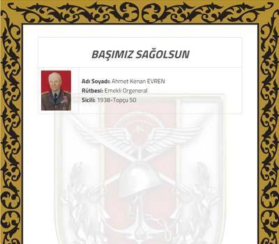 Genelkurmay Başkanlığından Kenan Evren açıklaması...
