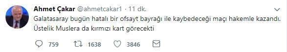 Ahmet Çakar: Galatasaray maçı hakemle kazandı
