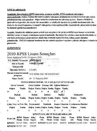KPSS’de cevabı aranan sorular
