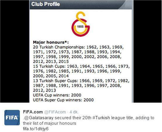 FIFAdan Galatasaray paylaşımı