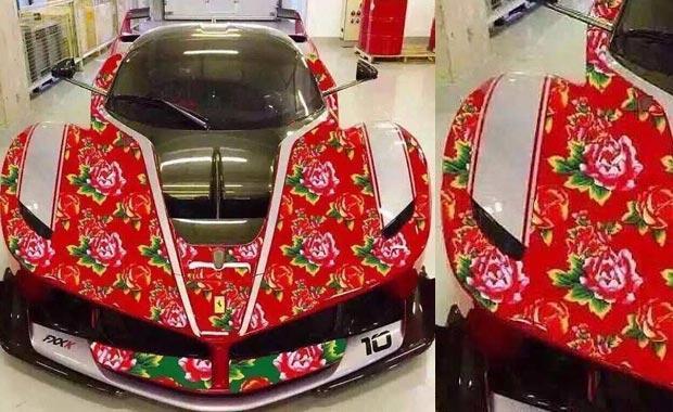 Bu çiçek desenli Ferrari gerçek olabilir mi