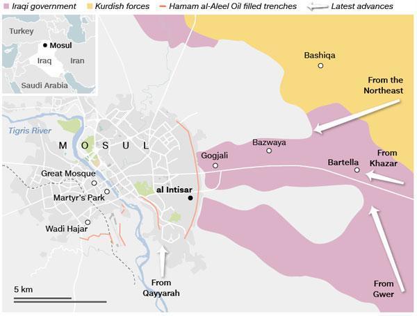 Zırhlı birlikler Musula girdi, uçaklar konvoyu vurdu