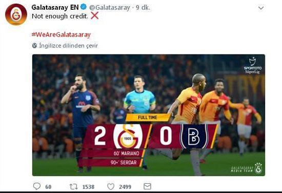 Galatasaraydan Başakşehire gönderme