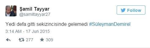 Şamil Tayyar’ın Demirel tweeti sosyal medyayı karıştırdı