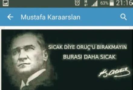 Milli Eğitim Müdürünün Atatürklü Ramazan paylaşımı büyük tepki çekti