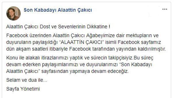 Son dakika: Facebooktan Alaattin Çakıcı kararı İtiraz edildi...