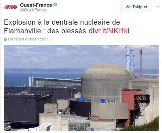 Son dakika... Fransada nükleer santralde patlama