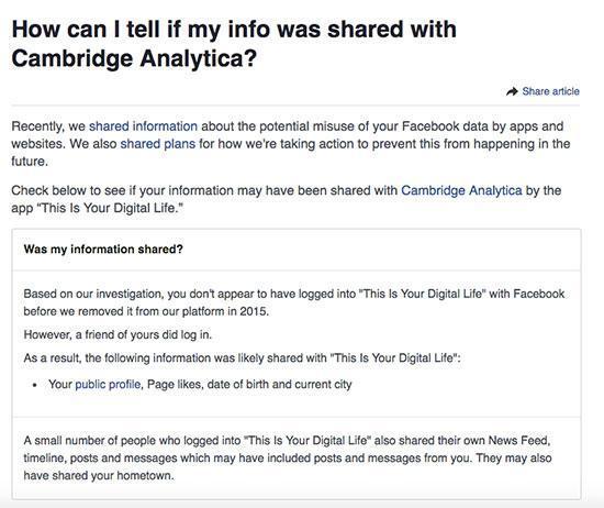 Facebook verilerinizin Cambridge Analyticanın eline geçip geçmediğini nasıl öğrenirsiniz