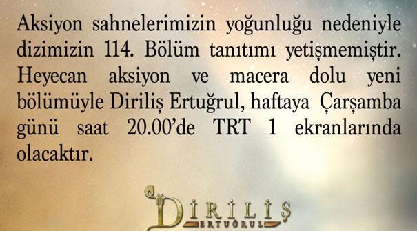 Diriliş Ertuğrul 114. bölüm fragmanı yayınlandı mı Diriliş Ertuğrul ekibinden açıklama...