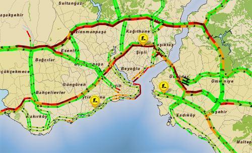 İstanbulda trafik şoku