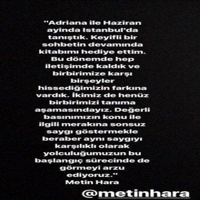 METİN HARA’DAN AÇIKLAMA GELDİ