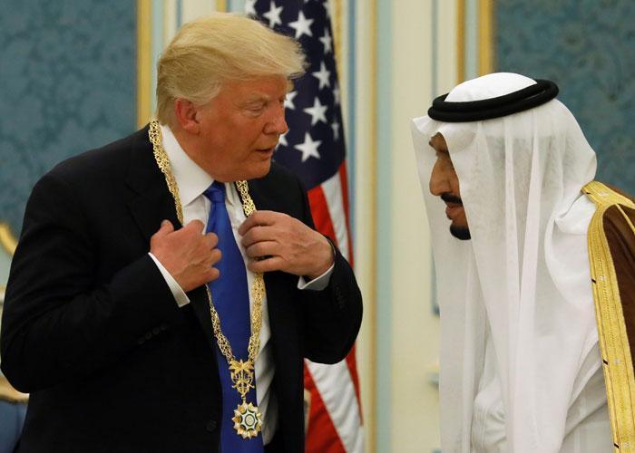 Son Dakika... Trump Suudi Arabistanda Kraldan en üst düzey devlet nişanı