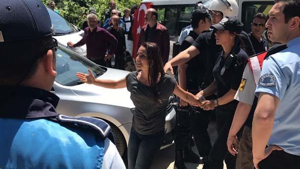 Yuvacık Barajı çevresindeki tesislerin yıkımında biber gazlı müdahale