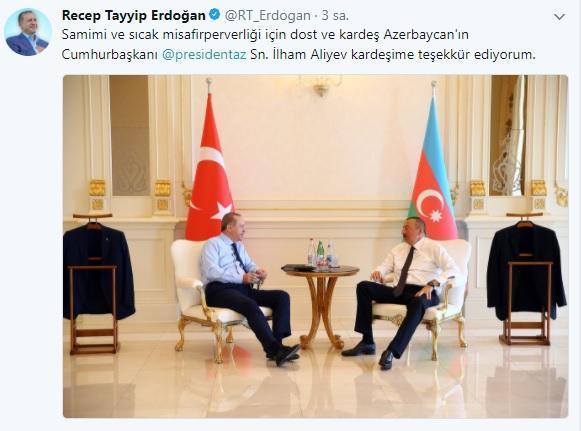 Cumhurbaşkanı Erdoğan: Azerbaycan ile ticaret hacmimizi 5 milyar dolara çıkarmamaz lazım