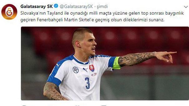 Galatasaraydan Skrtele geçmiş olsun mesajı