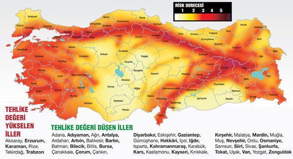 Türkiyenin yeni deprem haritası 22 yıl sonra değişti...